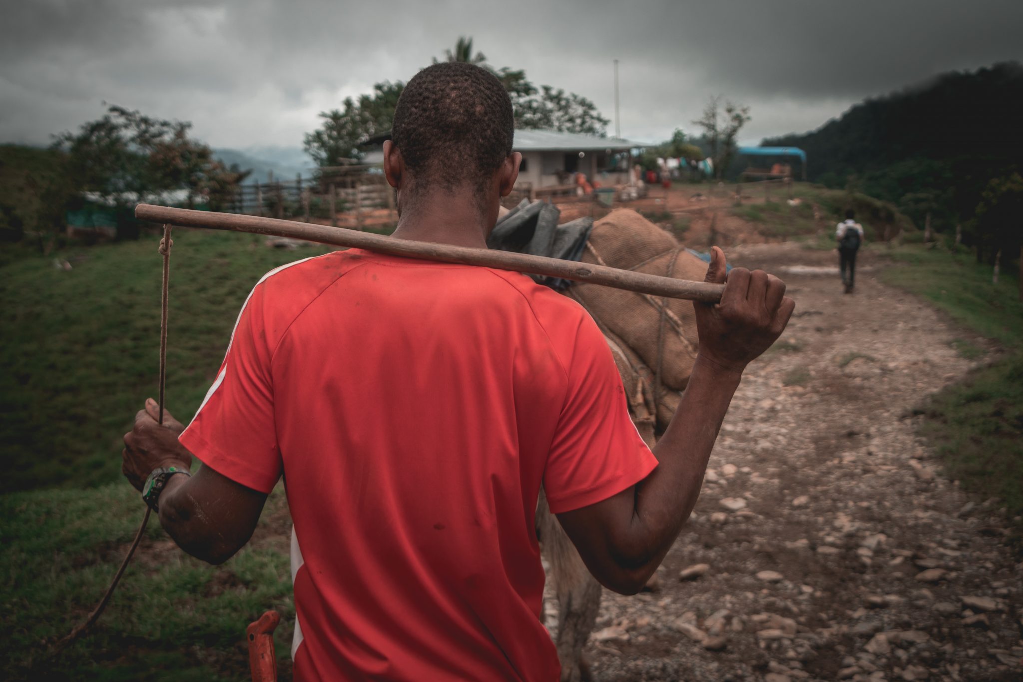 Un hombre transita en por un camino de herradura en Nóvita, Chocó. | Crédito Santiago Ramírez/La Cola de Rata.