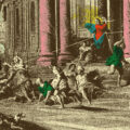 Jesús expulsando a los mercaderes del templo. Collage por Nefazta.