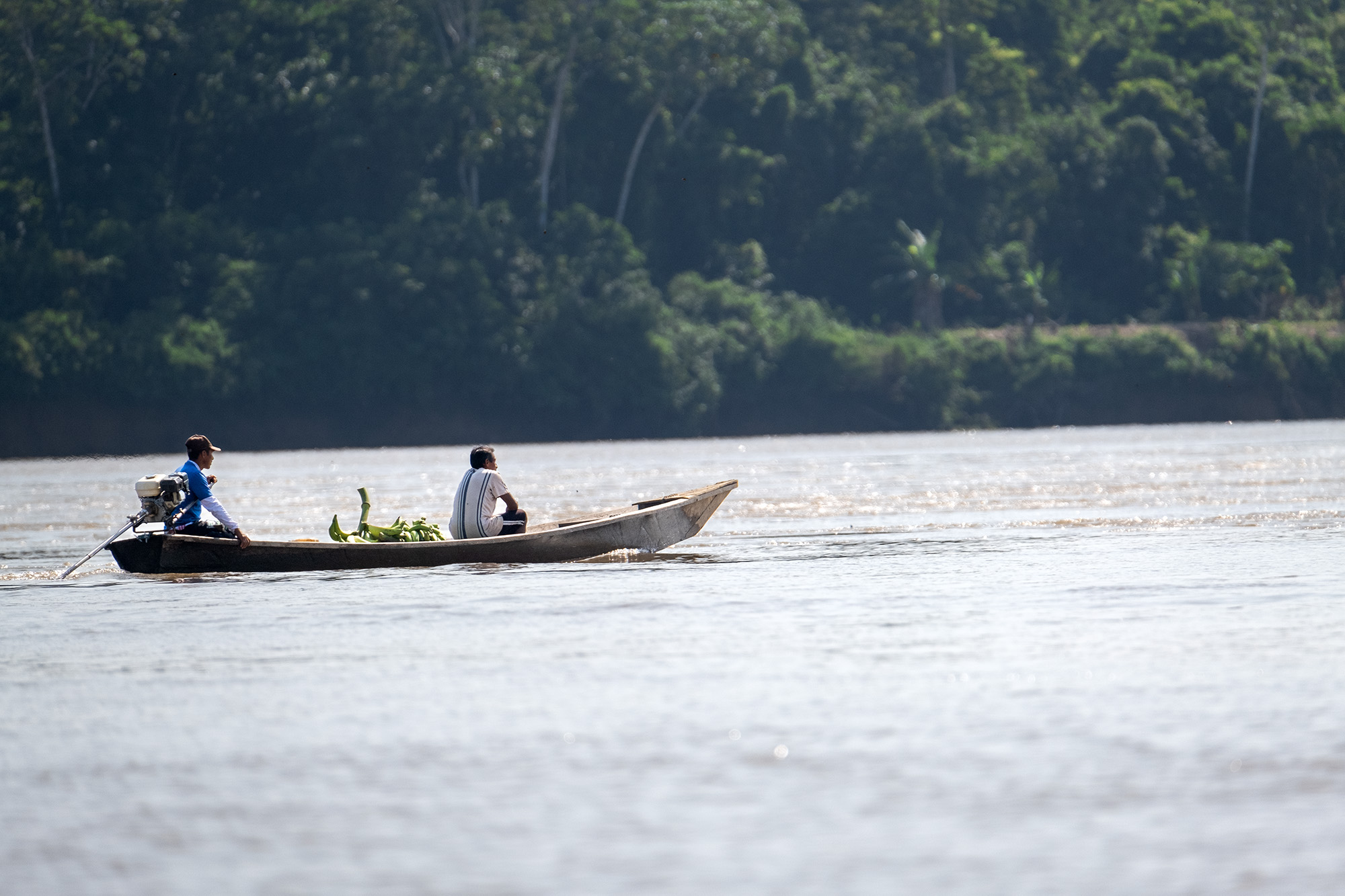 El río Caquetá, cuando ya se acerca a la frontera con Brasil. Foto: Víctor Galeano.