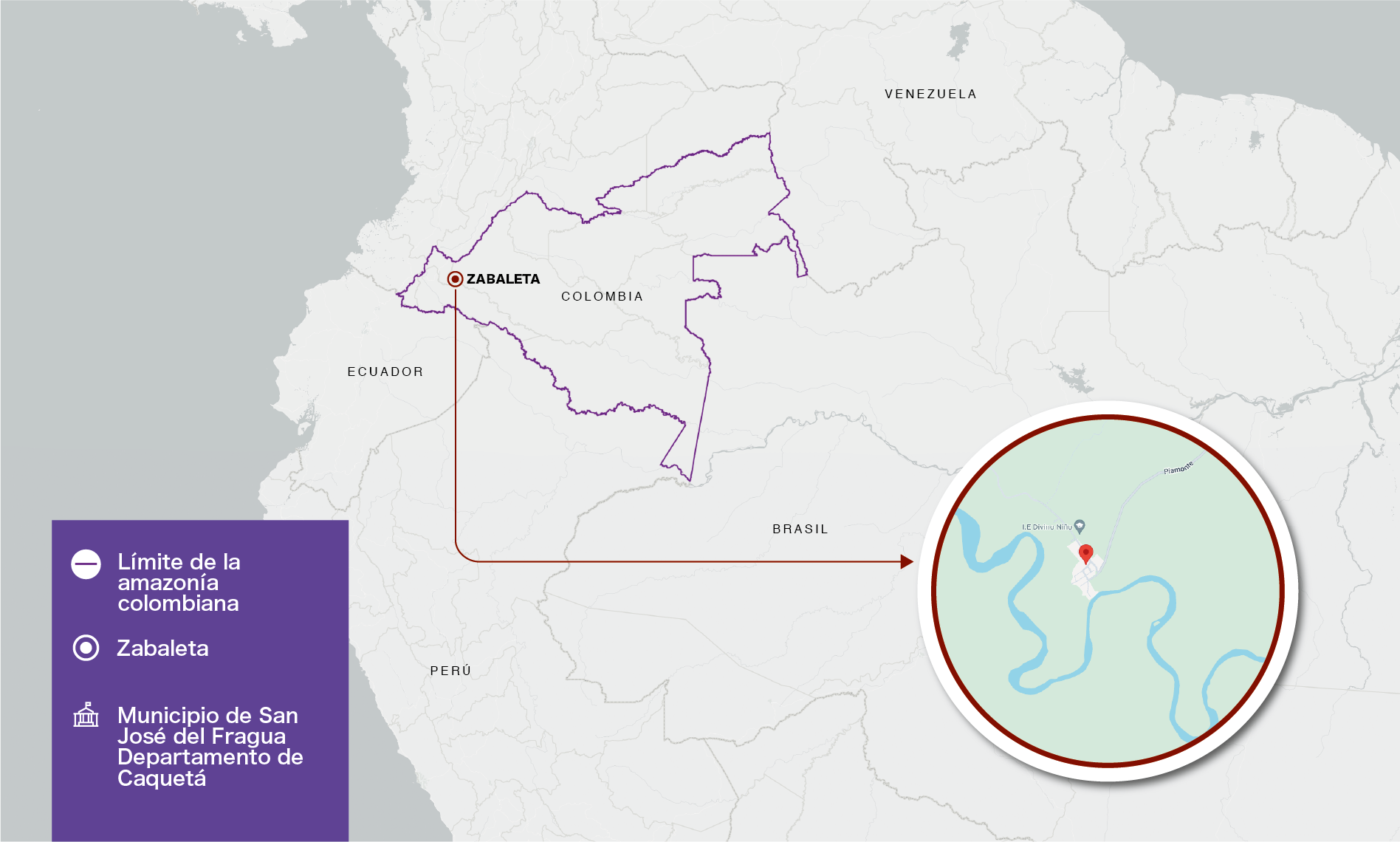 Mapa historia Alis Ramírez: la defensora de la Amazonía colombiana que vive refugiada en Nueva Zelanda