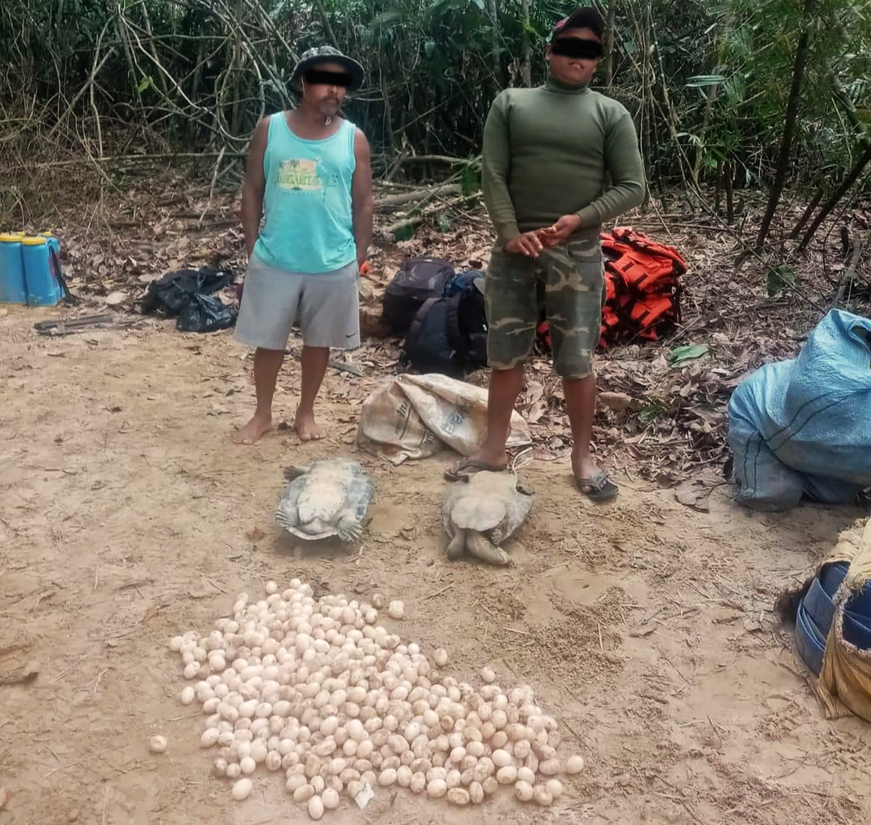 Amazon Bolivia contrabando peta de río huevos detenidos