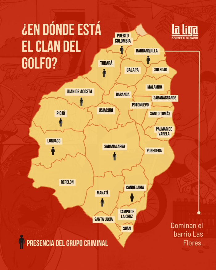 Mapa Clan del Golfo