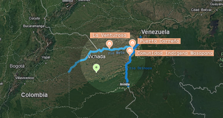 mapa_comunidades colonización Vichada Mutante